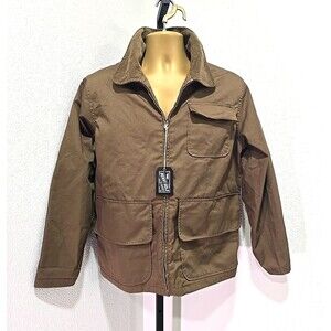 NWT Benny Gold Field Barn Chore Jacket Mens Small Brown Trucker Corduroy Collar